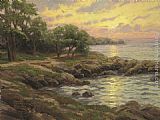 Thomas Kinkade Sunset on Monterey Bay painting